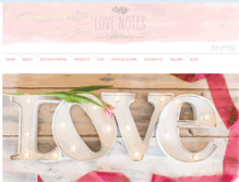 Tablet Screenshot of lovenotesstationery.com